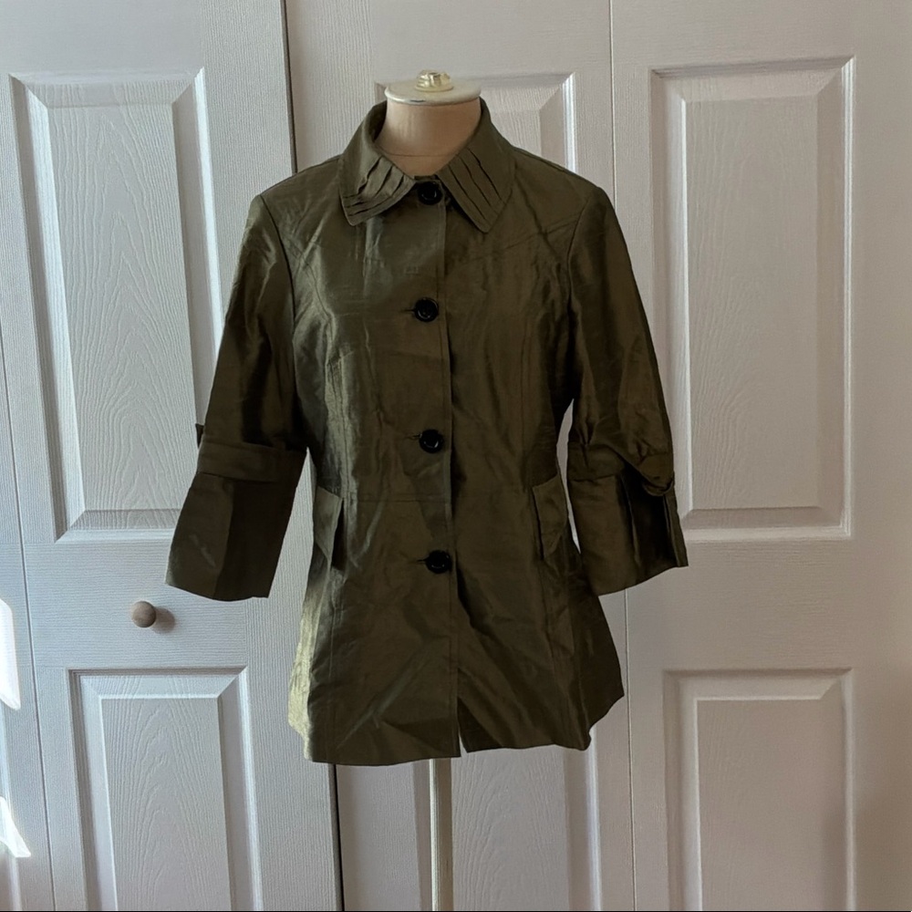 Grace Chuang Elegant Olive Jacket/Blazer